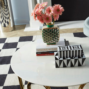 Black & White Lacquer Box M | Jonathan Adler Op Art