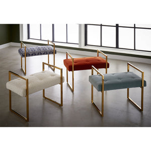 Ivory Bouclé Bench | Jonathan Adler Beaumont | Oroa.com
