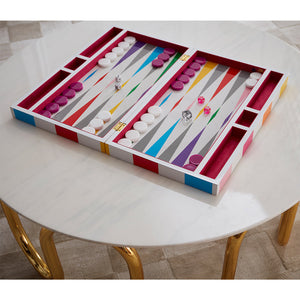 Multi-Colored Backgammon Set | Jonathan Adler Checkerboard | OROA.com