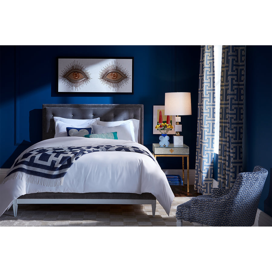 Antiqued Mirror 1-Drawer Side Table | Jonathan Adler Delphine | Oroa.com