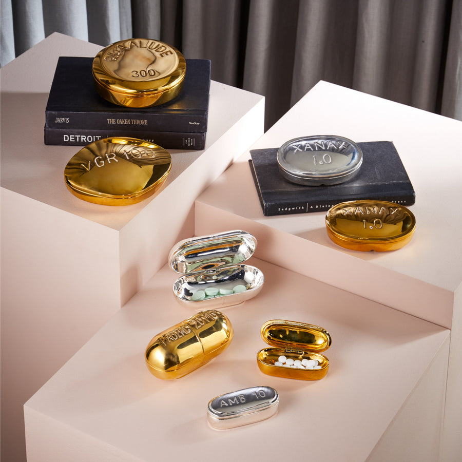 Oval Brass Pill Box | Jonathan Adler Xanax | Oroa.com