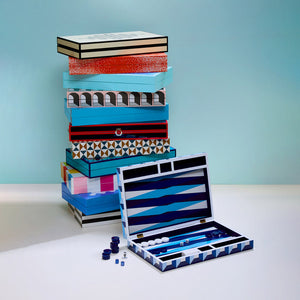 Geometric Patterned Backgammon Set | Jonathan Adler Sorrento