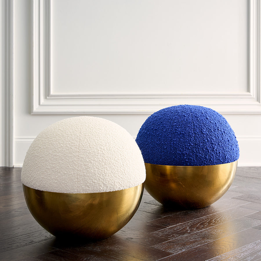 Honed Brass Round Tuffet | Jonathan Adler Alphaville | Oroa.com