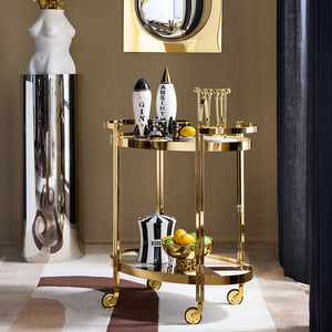 Polished Brass Bar Cart | Jonathan Adler Chambeige | Oroa.com