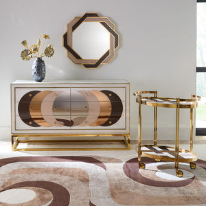 Mirrored Glass 6-Drawer Sideboard | Jonathan Adler Chambeige | Oroa.com