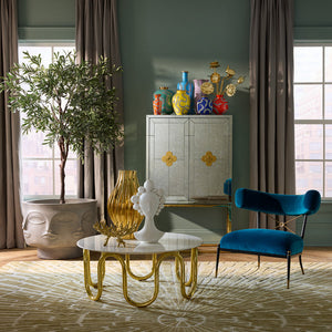   Velvet Klismos Lounge Chair | Oroa.com