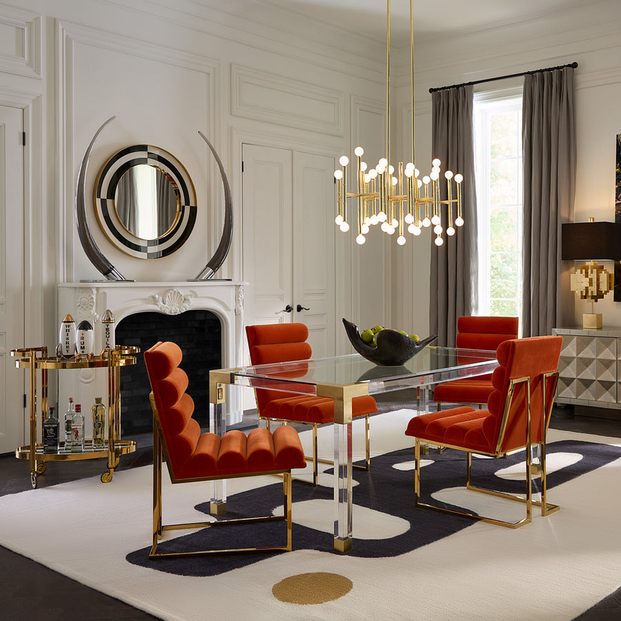 Metallic Bamboo Detail Chandelier | Jonathan Adler Meurice | Oroa.com