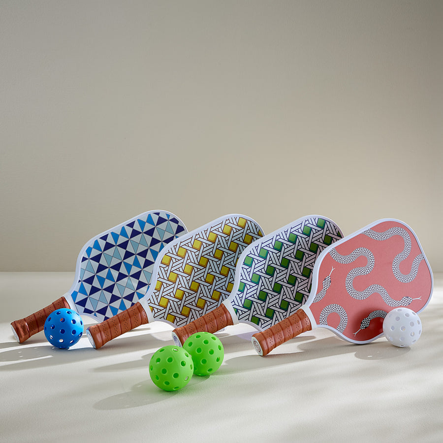 Serpent Print Pickleball Set | Jonathan Adler Eden
