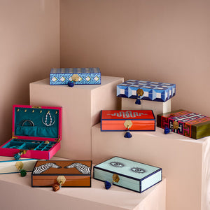 Geometric Pattern Lacquer Jewelry Box | Jonathan Adler Sorrento | Oroa.com