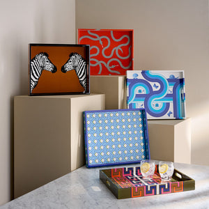 Printed Orange Lacquer Tray | Jonathan Adler Zebra | Oroa.com