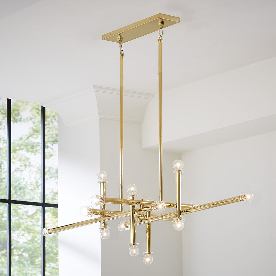 Lucite Accent Linear Chandelier | Jonathan Adler Milano | Oroa.com