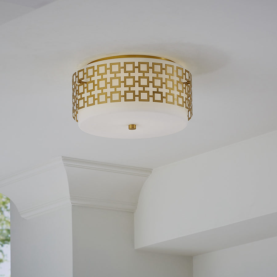 Laser-Cut Metal Framed Ceiling Lamp | Jonathan Adler Parker | Oroa.com