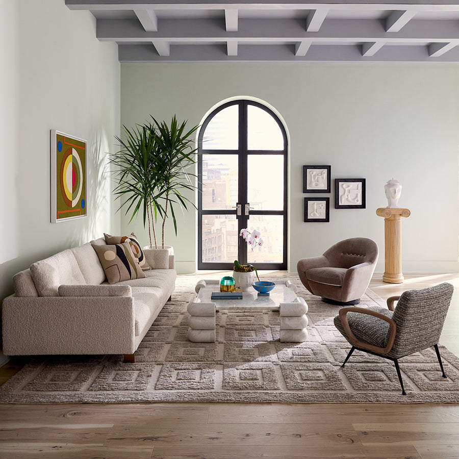 Striated Bouclé Lounge Chair | Jonathan Adler Gainsbourg | Oroa.com