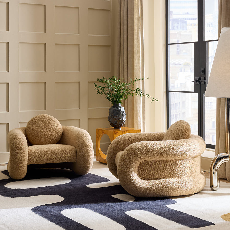 Tubular Framed Upholstered Lounge Chair | Jonathan Adler | Oroa.com