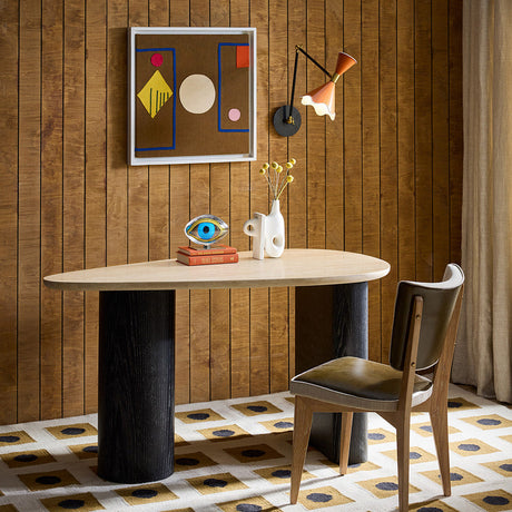 Wood Framed Dining Chair | Jonathan Adler Rivi Gauche | Oroa.com