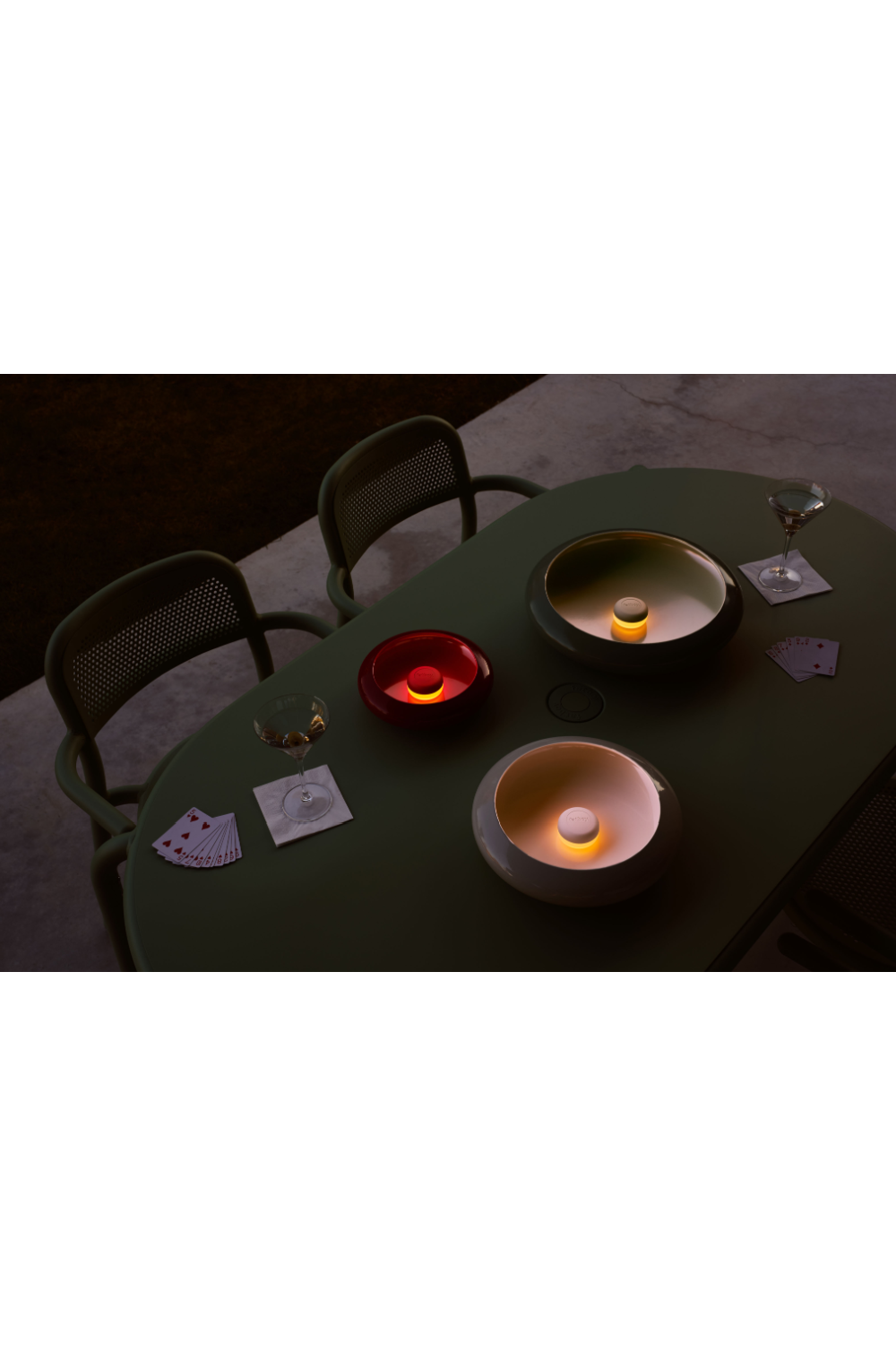 Round Outdoor Lamp Bowl Set (3) | Fatboy Oloha | OROA.com