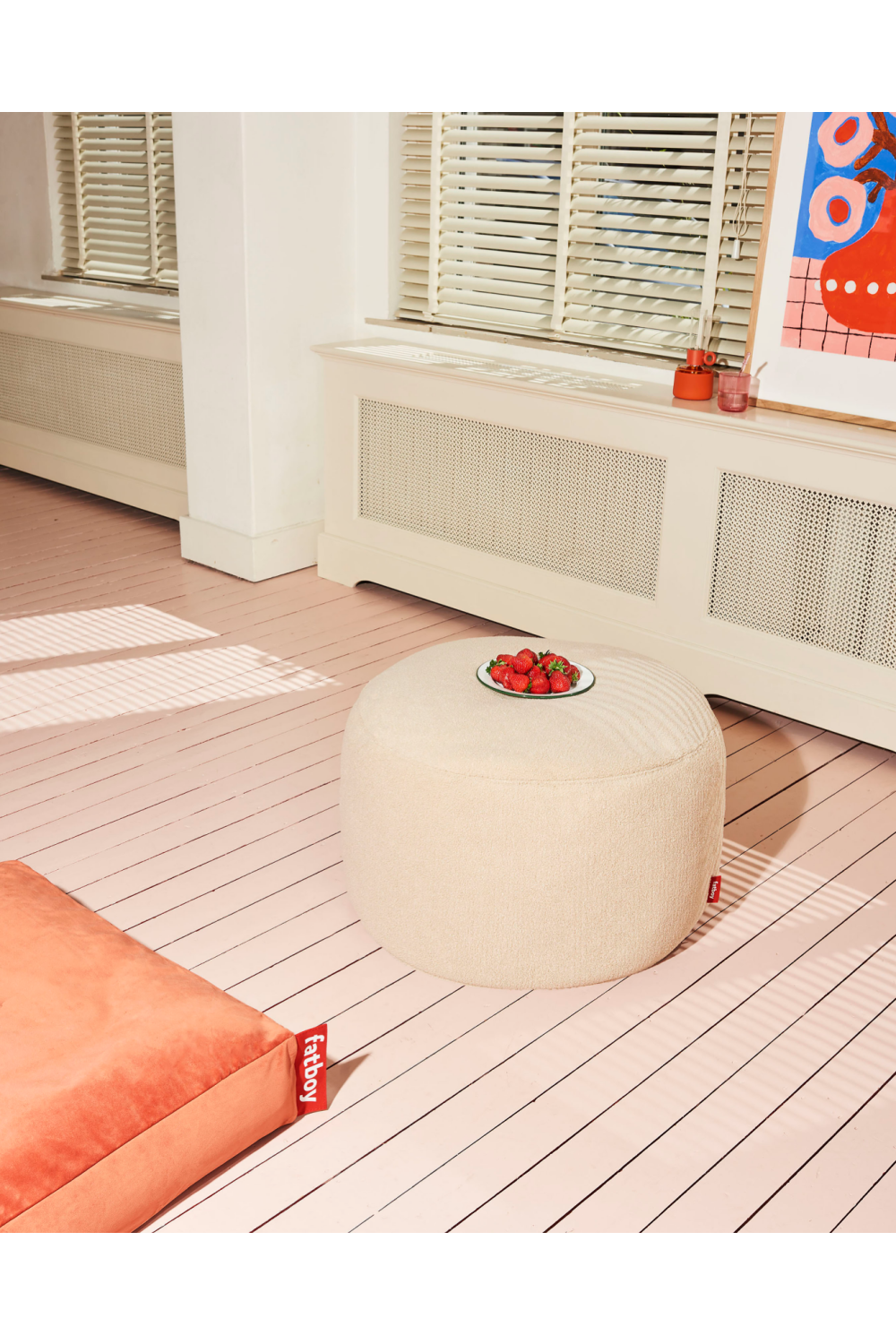 Sherpa Upholstered Pouf L | Fatboy Point | OROA.com