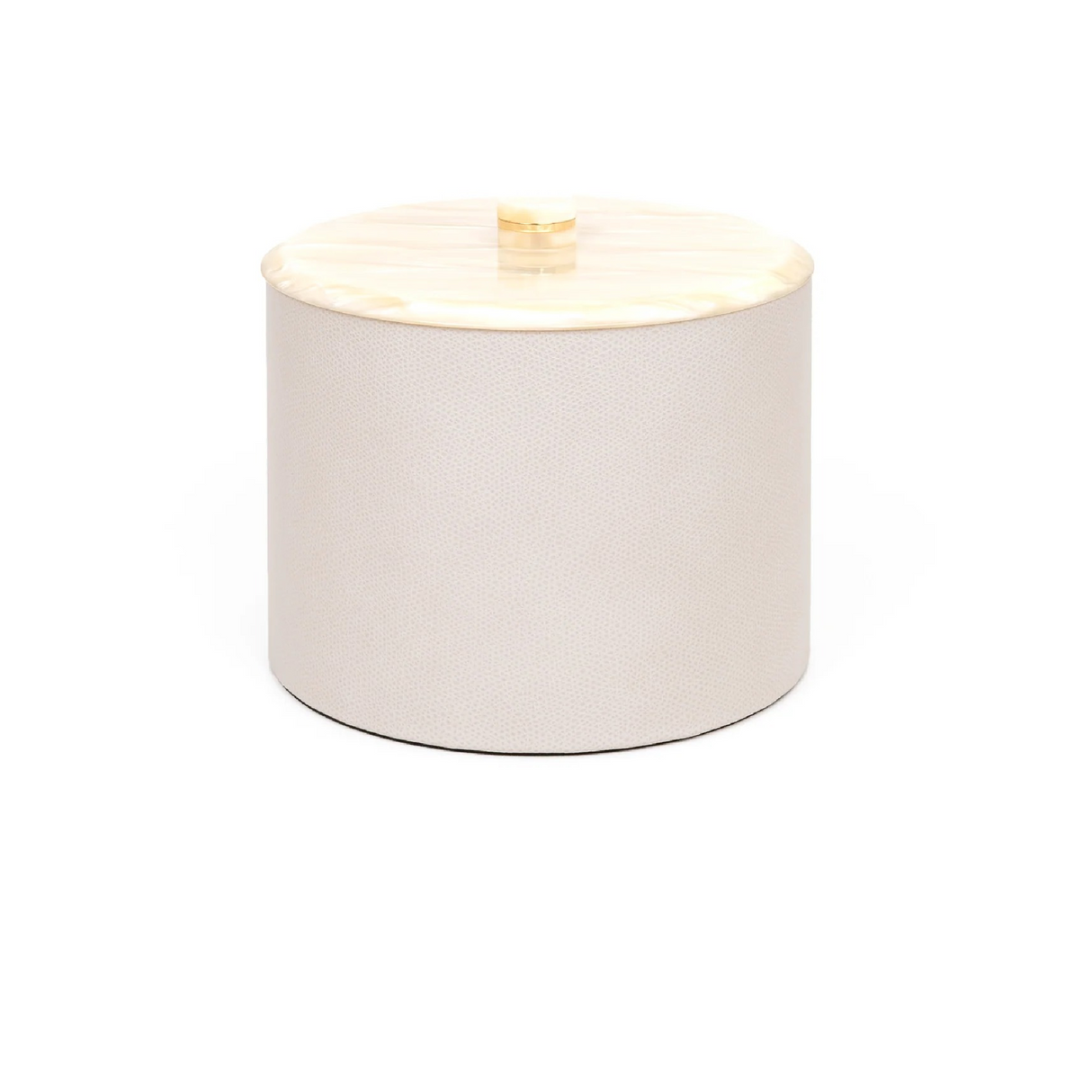 Leather Round Lidded Box | Pinetti Kelly | OROA.com