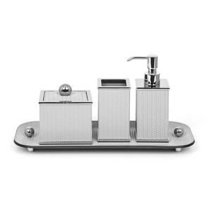 Square Leather Soap Dispenser | Pinetti Olimpia | OROA.com