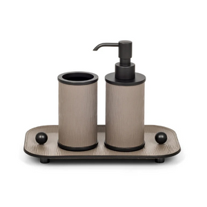 Round Leather Toothbrush Holder | Pinetti Olimpia | OROA.com