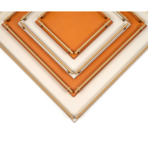 Square Leather Tray | Pinetti Robert | OROA.com