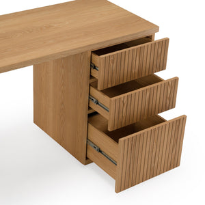   Wooden 3-Drawer Desk | Oroa.com