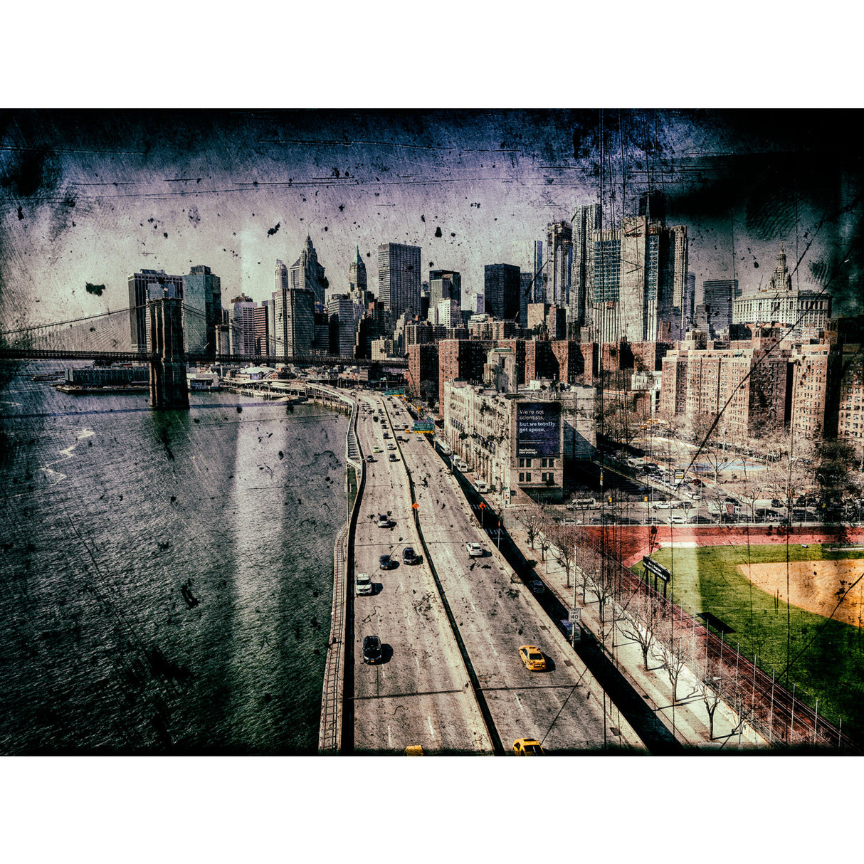   Weathered Look City Photographic Art | Oroa.com