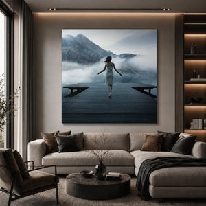   Woman & Ocean Waves Photographic Art | Oroa.com