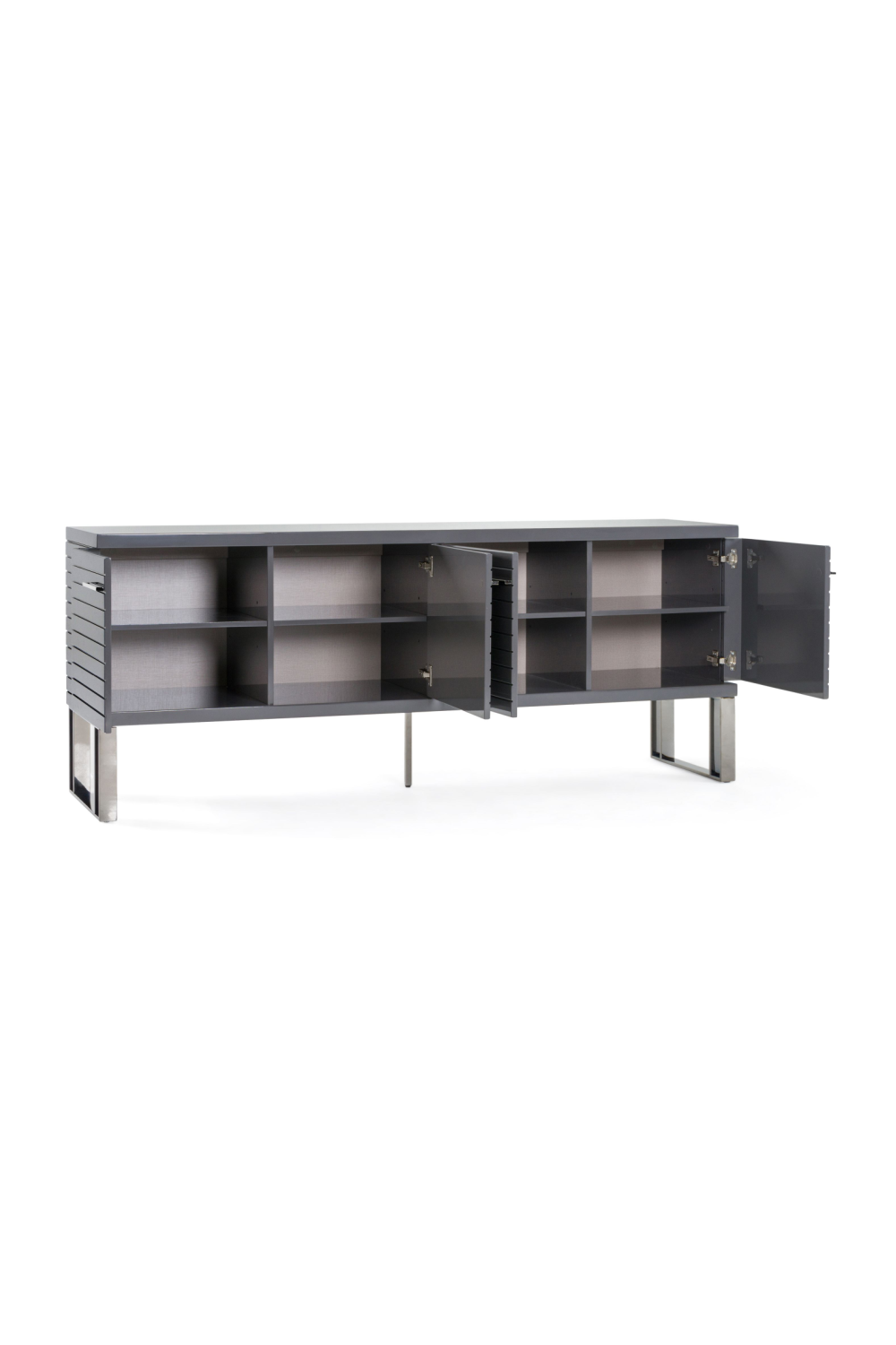 Gray Slatted 4-Foor Sideboard | OROA Modern Splendor | Oroa.com