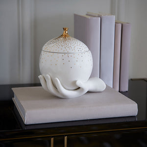 White Porcelain Gilded Box | Jonathan Adler Eve | Oroa.com