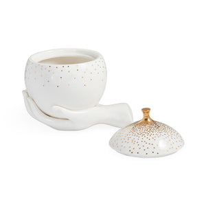 White Porcelain Gilded Box | Jonathan Adler Eve | Oroa.com