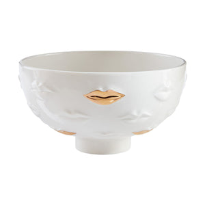 Gold Lips Porcelain Bowl | Jonathan Adler Gala | Oroa.com