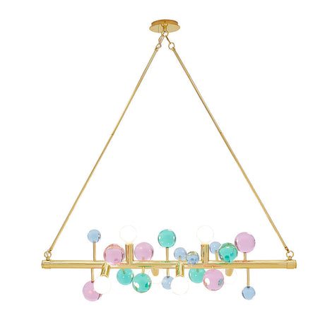 Multicolored Orbs Six-Light Linear Chandelier | Jonathan Adler Globo | Oroa.com