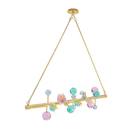 Multicolored Orbs Six-Light Linear Chandelier | Jonathan Adler Globo | Oroa.com