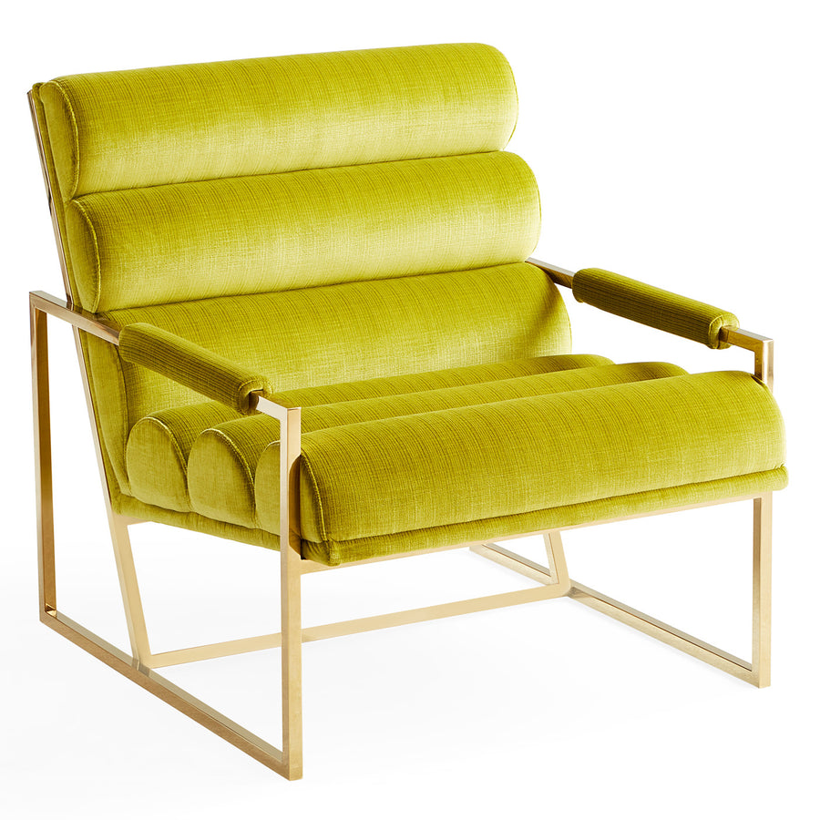 Channeled Velvet Lounge Chair | Jonathan Adler Goldfinger | Oroa.com