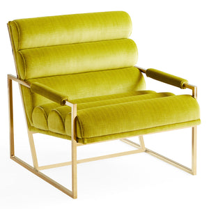 Channeled Velvet Lounge Chair | Jonathan Adler Goldfinger | Oroa.com