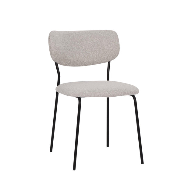 Modern furniture - White Fabric Dining Chairs (2) - www.oroa.com