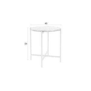   Modern furniture - Round Beige Marble Side Table - www.oroa.com | Oroa.com