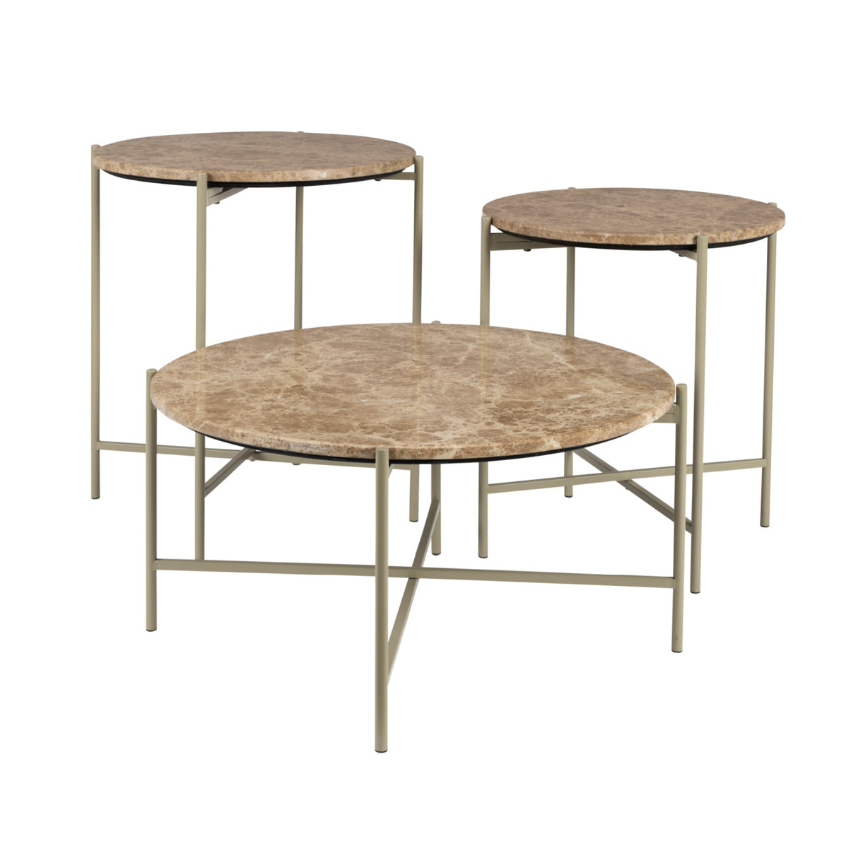   Modern furniture - Round Beige Marble Side Table - www.oroa.com | Oroa.com