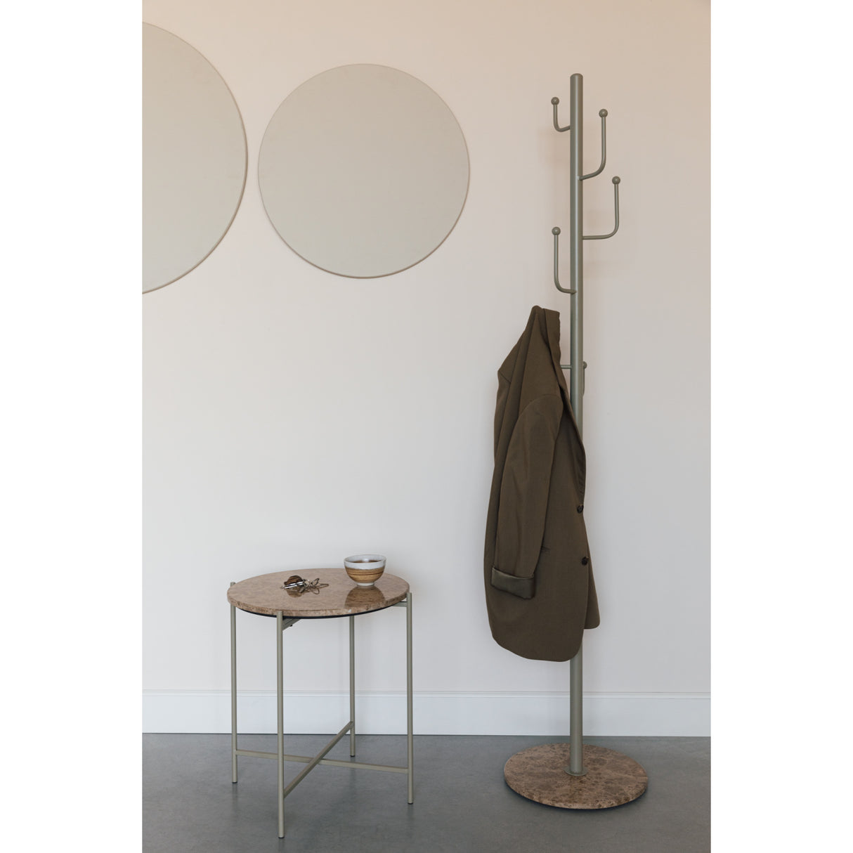   Modern furniture - Round Beige Marble Side Table - www.oroa.com | Oroa.com