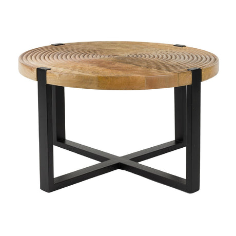   Modern furniture - Round Wooden Fluted Coffee Table - www.oroa.com | Oroa.com