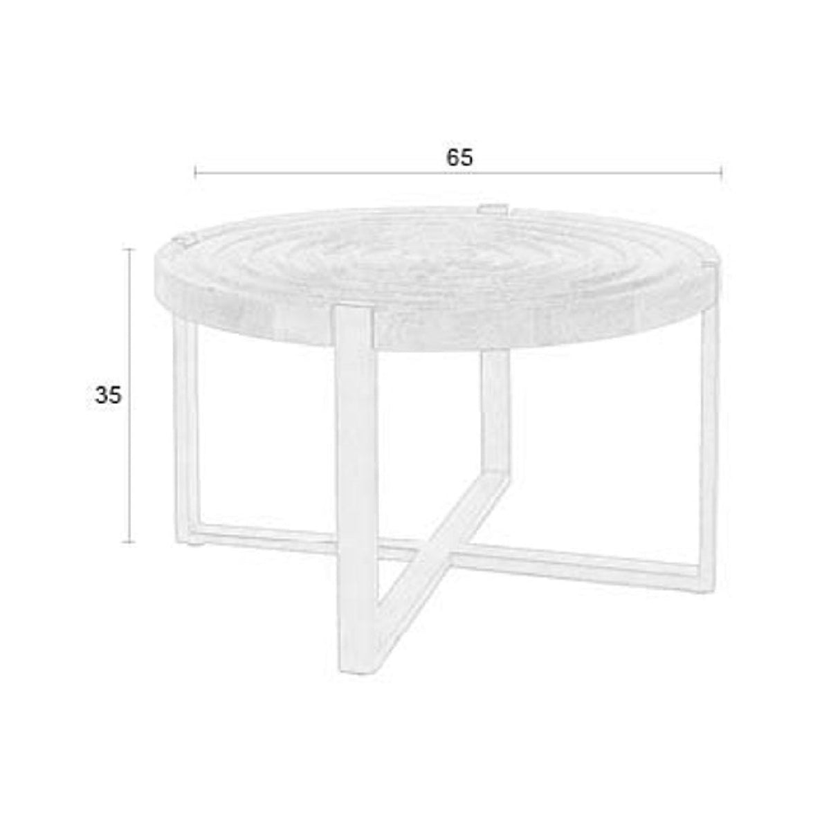   Modern furniture - Round Wooden Fluted Coffee Table - www.oroa.com | Oroa.com