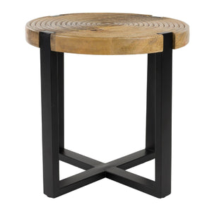   Modern furniture - Round Wooden Fluted Side Table - www.oroa.com | Oroa.com