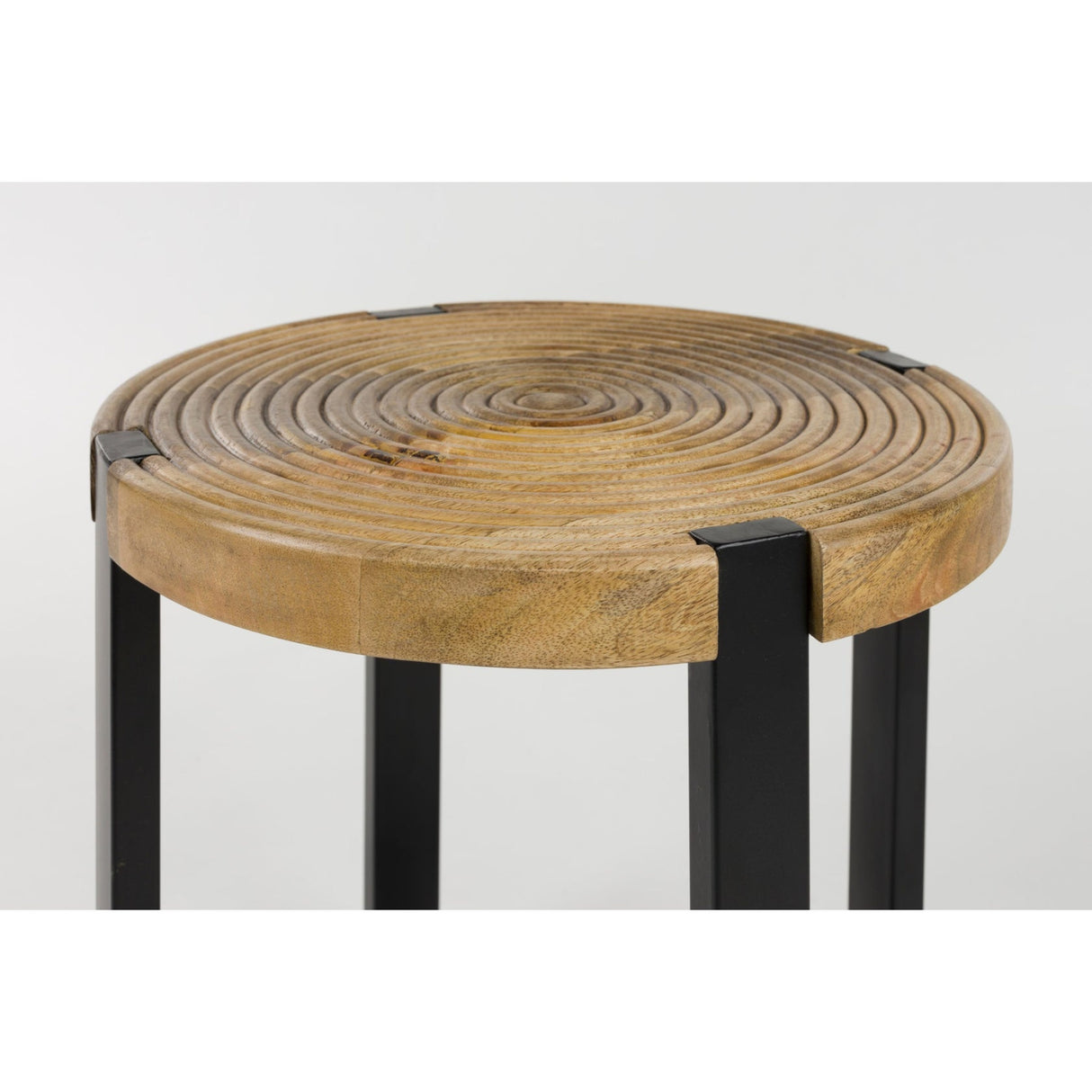   Modern furniture - Round Wooden Fluted Side Table - www.oroa.com | Oroa.com