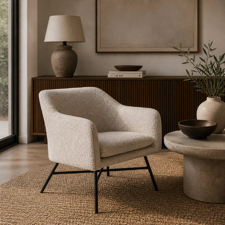   Modern furniture - Beige Fabric Lounge Chair - www.oroa.com | Oroa.com