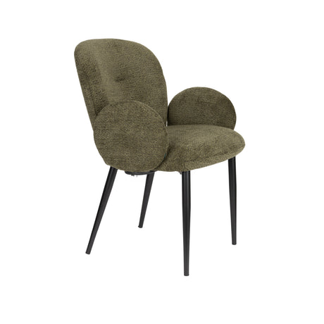   Modern furniture - Green Fabric Dining Armchairs (2) - www.oroa.com | Oroa.com