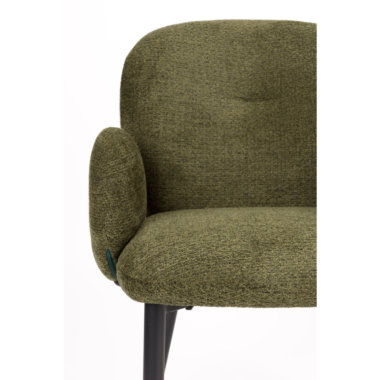   Modern furniture - Green Fabric Dining Armchairs (2) - www.oroa.com | Oroa.com