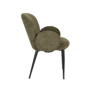   Modern furniture - Green Fabric Dining Armchairs (2) - www.oroa.com | Oroa.com