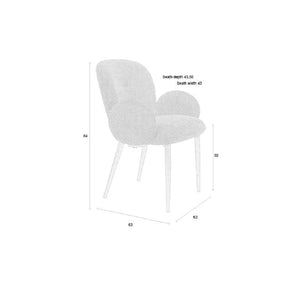   Modern furniture - Green Fabric Dining Armchairs (2) - www.oroa.com | Oroa.com