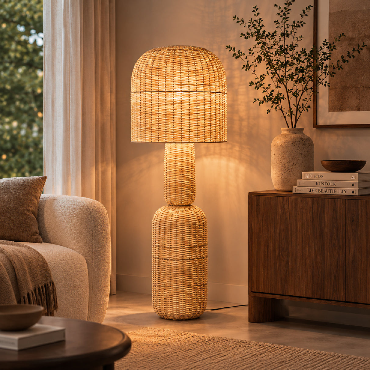   Modern furniture - Brown Rattan Floor Lamp - www.oroa.com | Oroa.com